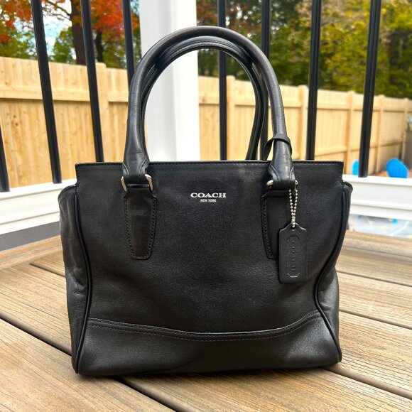 Coach Handbags - Coach Legacy Candace Black Genuine Leather Tote Purse Bag
